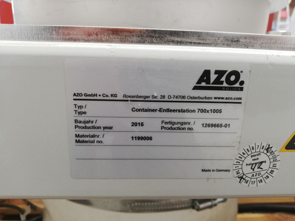 AZO Emptying system AZO Batchtainer - Llenadora de polvo - image 7