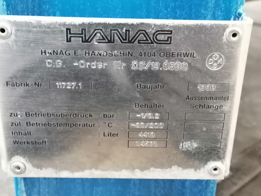 Hanag Oberwil 4413 ltr - Recipiente de pressão - image 11