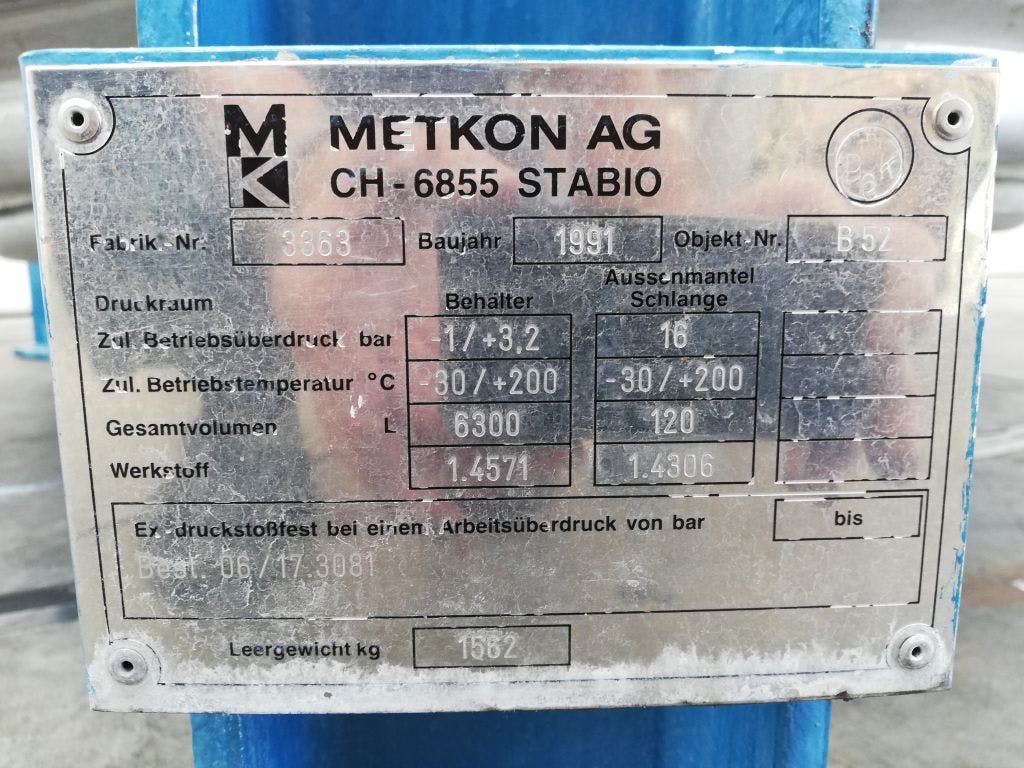 Metkon AG 6300 ltr - Serbatoio a pressione - image 9