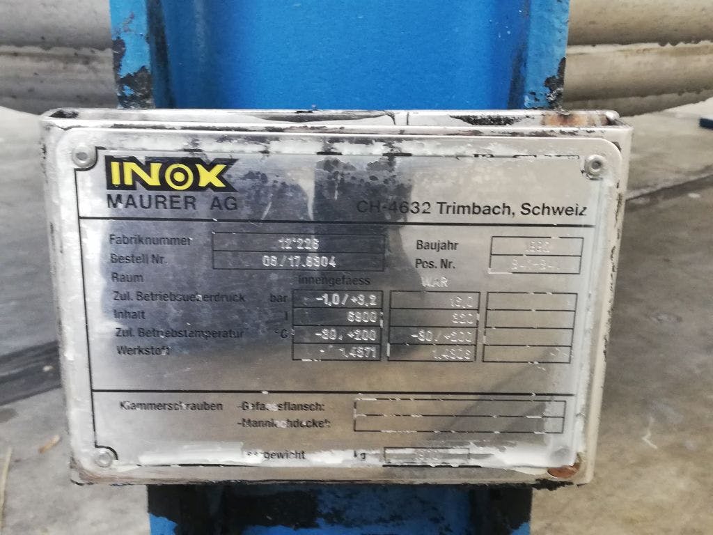 Inox-maurer 6900 ltr - Serbatoio a pressione - image 13