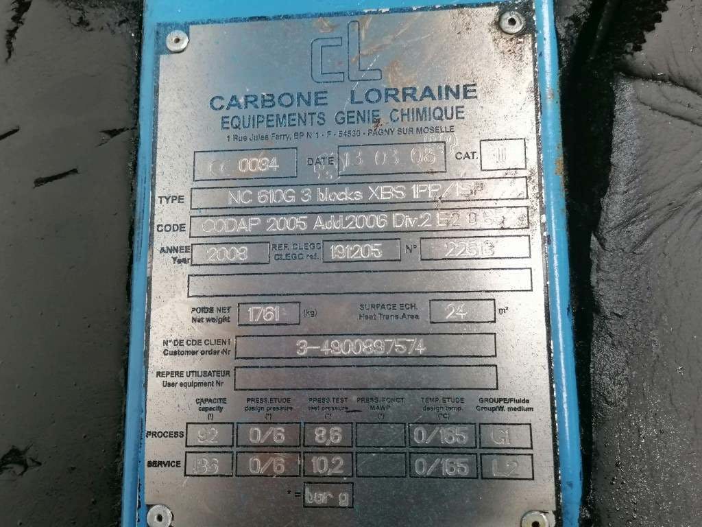 Le Carbone-Lorraine Polyblock NC610G - Permutador de calor de casco e tubo - image 7