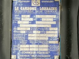 Thumbnail Le Carbone-Lorraine Polybloc NF610G - Intercambiador de calor de carcasa y tubos - image 7