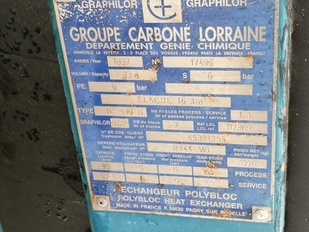 Le Carbone-Lorraine Polybloc NF610G - Кожухотрубчатый теплообменник - image 8