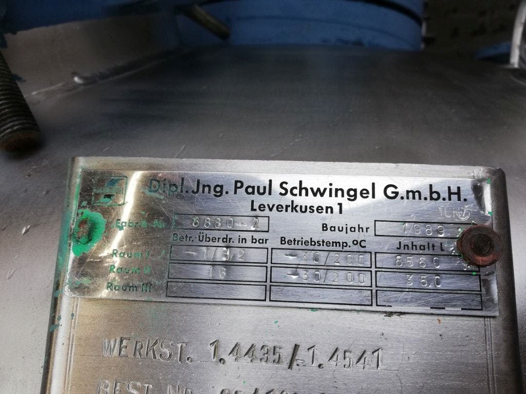 Paul Schwingel 6300 ltr - Stainless Steel Reactor - image 12
