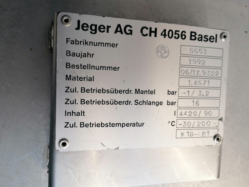 Jeger 4000 Ltr - Stainless Steel Reactor - image 8