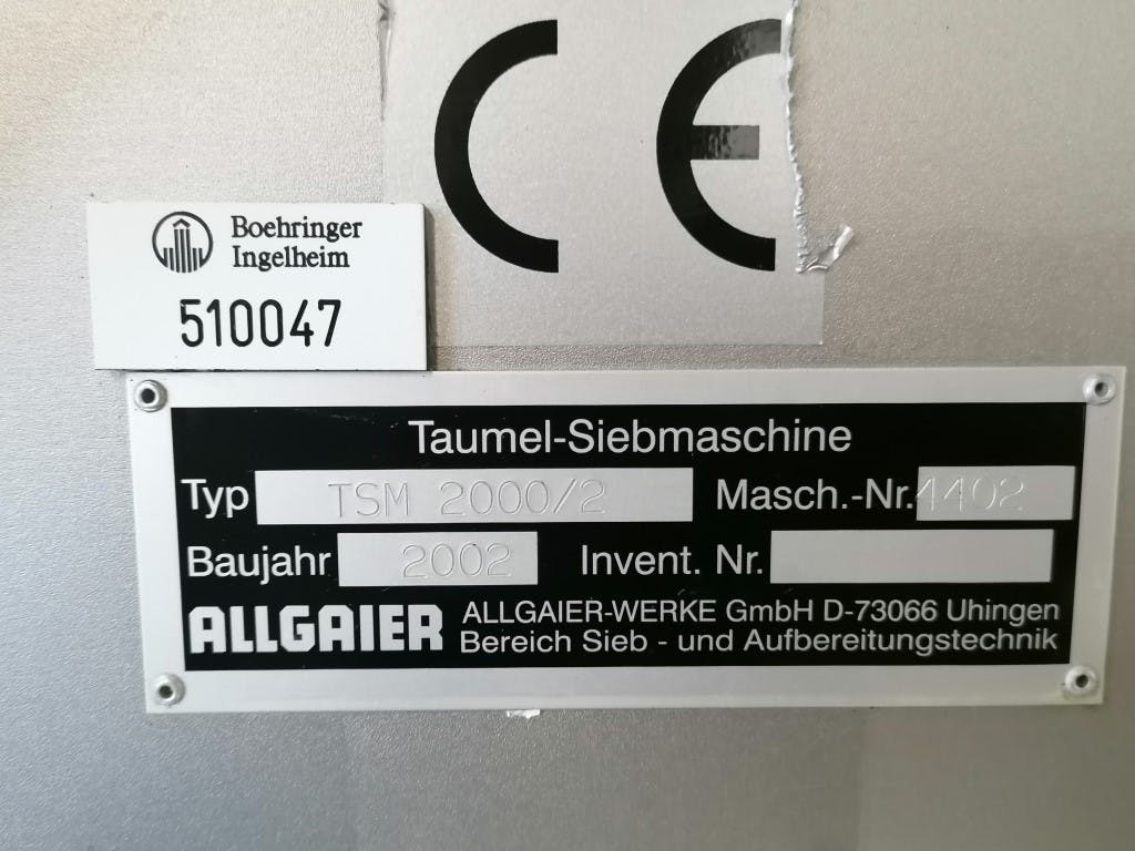 Allgaier TSM 2000/2 - Tumbler screener - image 10