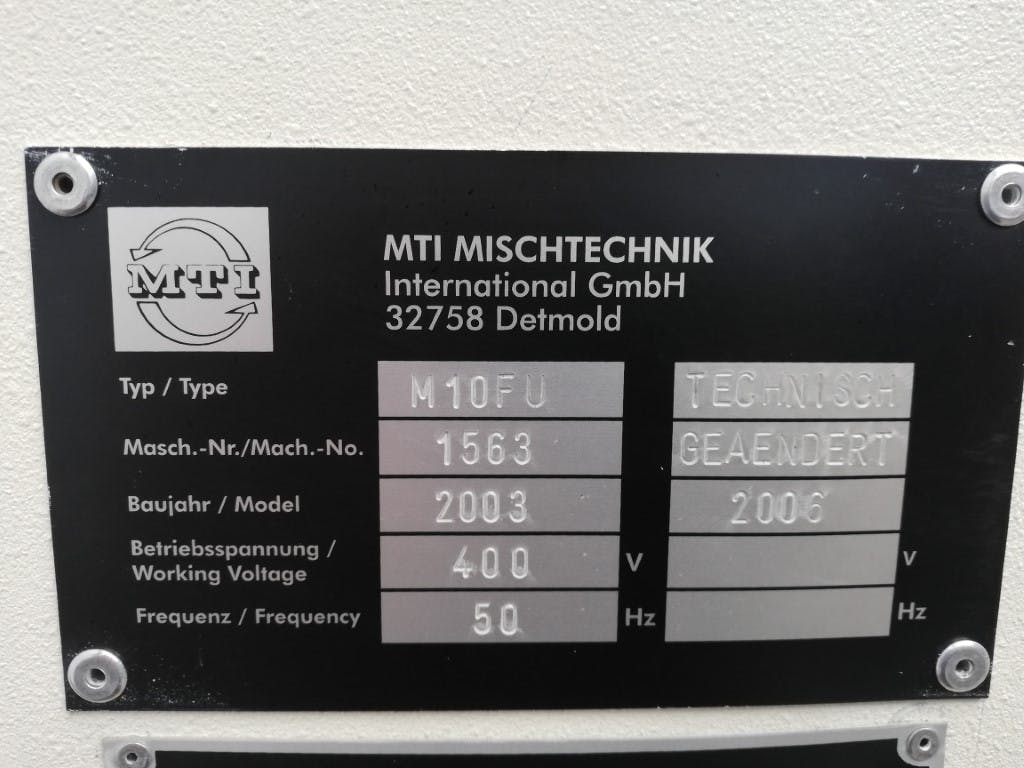 MTI M-10 FU - Mieszalnik na gorąco - image 10
