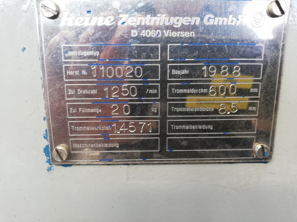 Heine Zentrifug 606 - Pusher centrifuge - image 10